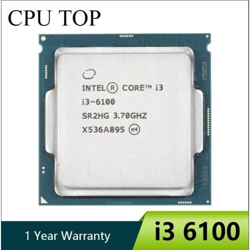 Intel Core i3 6100 3.7GHz 3M Cache Dual-Core 51W CPU Processor SR2HG LGA1151