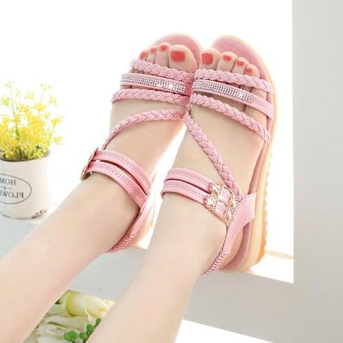 Sandals Shoes Women Girls Simple Flat-heeled Shoes Girls Women Flat Casual Beach Shoes Outdoor Sandals Women Lightweight Shoes