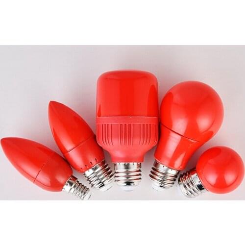 LED Bulb E27 5W Lotus Light Restaurant Red E14 Screw Candle for Buddha Lights Fortune Festival Energy Saving weding Bulb