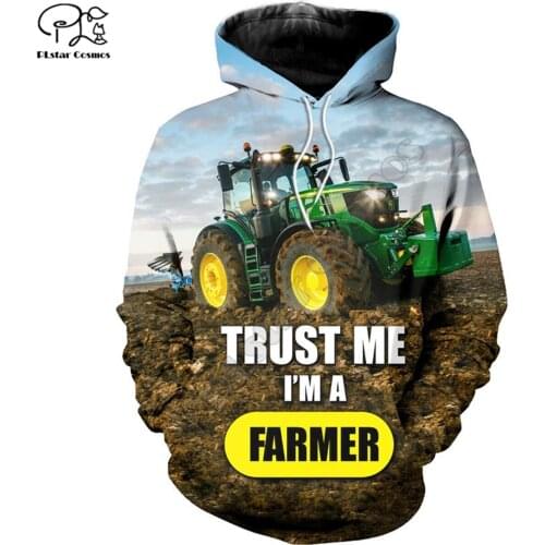 Tractor printed Hoodie Sweatshirt Hoodie Sweatshirt Hoodies Harajuku Autumn Streetwear women men Casual Tracksuit