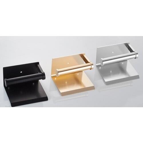 Toilet Paper Holder with Shelf Wall Mounted Mobile Phone Paper Towel Holder Decorative Bathroom Roll Paper Holder