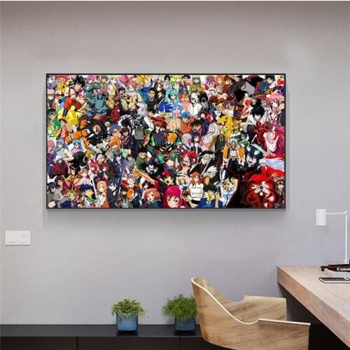 Japanese Anime One Piece Wall Art Poster Classic Movie Characters Canvas Painting Pictures Nordic Kids Bedroom Home Decor