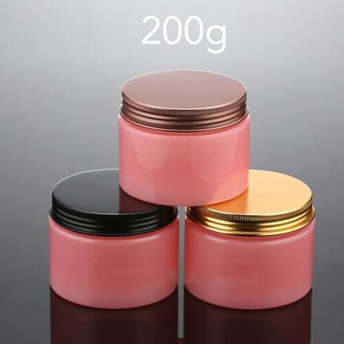 10pcs 200g Pink Plastic Jar 7oz Empty Cosmetic Refillable Container Makeup Lotion Cream Bottle Coffee Beans Tea Travel Packaging