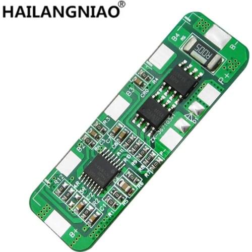 10PCS/LOT 4A-5A PCB BMS Protection Board 4 Packs 18650 Li-ion lithium Battery Cell 4S