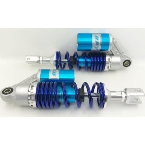 11.4 "295mm 2 Pieces Universal Motorcycle Air Shock Absorber Rear Suspension for Honda Yamaha Suzuki Kawasaki Silver + Blue
