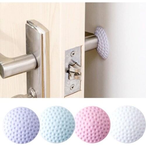 2PC Door Pads Silicone Rubber Door Stopper Mute Protect Self Adhesive Door Stopper Door Handle Protective Pad