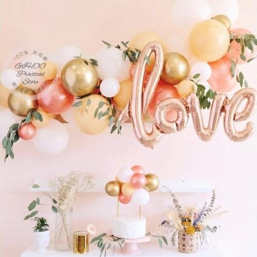 39pcs Blush Latex Balloons Garland Arch Kit Metallic Gold Balloon Set Birthday Wedding Party Celebration Decorations Home Decor