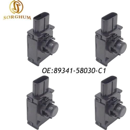 4PCS PDC Backup Reverse Parking Assist Sensor For Toyota Alphard 89341-58030 89341-58030-C1 Black