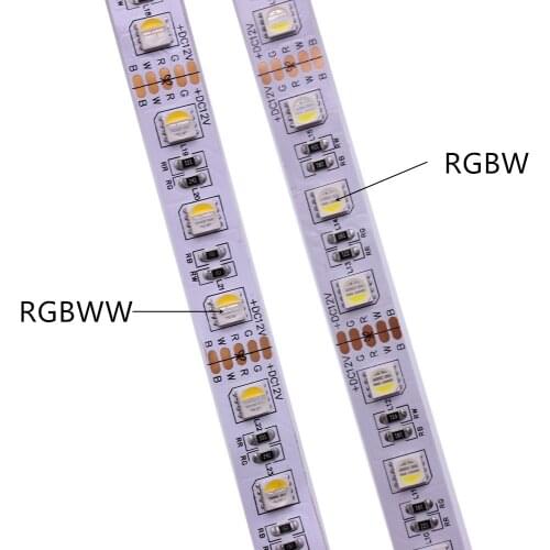 Waterproof IP20/65 LED Strip RGBW /RGBWW, SMD 5050 chip 12V flexible light RGB+White /warm white,4 color in 1 led chip,60Leds/m