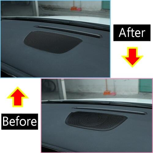 Car Interior Accessories For Mercedes Benz B Class W247 2020 Black Aluminum Alloy Car Dashboard Speaker Cover Trim