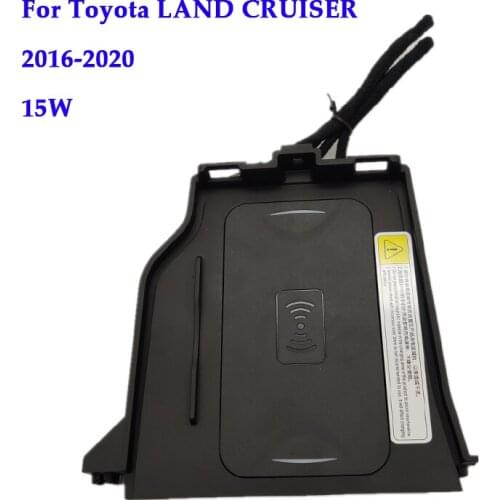Wireless charger for Toyota LAND CRUISER accessories QI wireless mobile charger fast charger charging plate 15W car 2016-2020