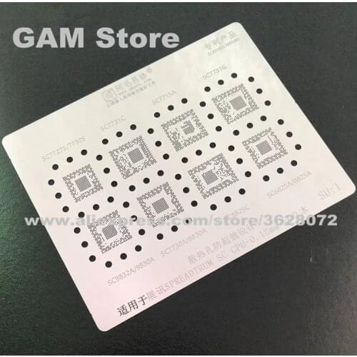 For SPREADTR CPU BGA Stencil SC7727S 7730S 7731C 7715A 7731G 9832A 9830A 7730A 8830A 8825C 6825A 8825A Reball Pins Tin Plant Net