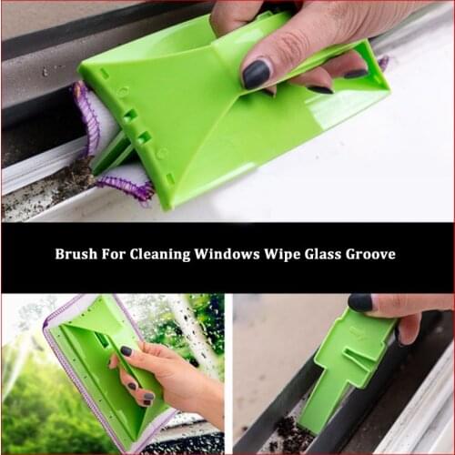 Cleaning Tools Brush For Cleaning-Windows Wipe Glass Groove Cleaning Brush Washing-Windows Sill-Gap Track Brush household goods