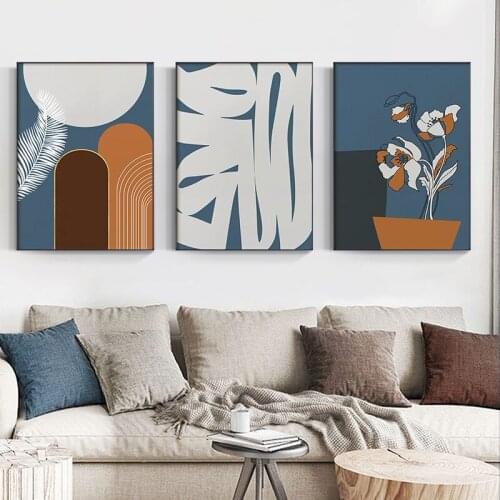 Canvas Art Painting Modern Geometric Line Abstract Color Blocks Wall Picture Nordic Poster Print Living Room Home Decor Posters