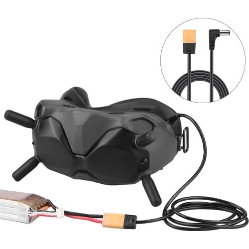 XT60 plug power supply cable for DJI FPV Goggles V2