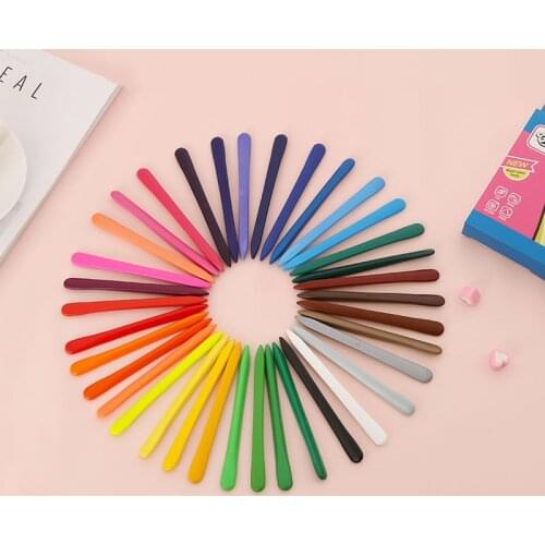 36 Colors Triangular Crayons Triangular Colouring Pencil for Students Kids Children PAK5