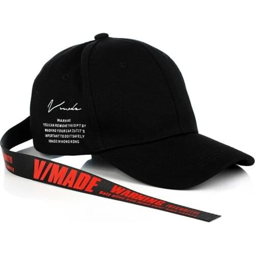 Unisex Long Strip Baseball Caps For Women Men Summer Fashion Letter Print Punk Black Snapback Hip Hop Caps Kpop GD Sun Dad Hat