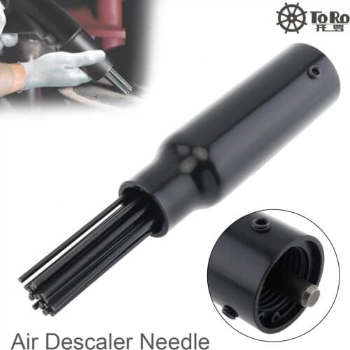 TR-9190 Black Pneumatic Needle Bundle Deruster Head Pneumatic Tool Accessories with 19 Needle for Rust Removal Welding Slag