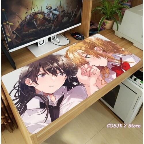 Anime Citrus Aihara Yuzu Mei Momokino Himeko Mouse Pad Thicken Laptop Gaming Mice Mat Desk Keyboard Mat Anti-Slip Playmat Gifts