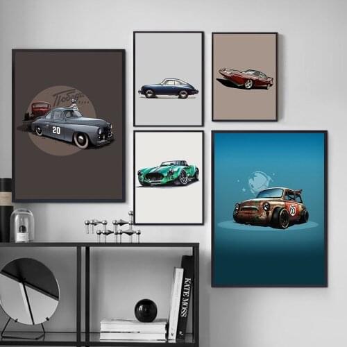 Cool Car Image Canvas Painting Wall Art Cartel De Coche Nordic Posters and Prints Poster Car Decorativas No Frame