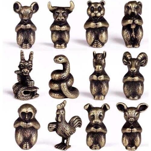 Chinese Zodiac Animal Incense Burner Joss Stick Mini Metal Meditation Censer Holder Decoration Air Freshener Incense Holder