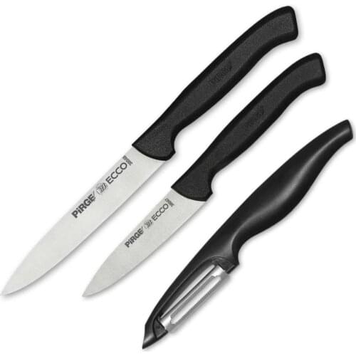 Pirge, Ecco Daily Use Knife Peeler Set 3 pcs - Нож Professional Household Knives, Kitchen Knives and Chef Knives- 35087