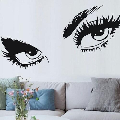 Mounted Sticker Chic Charm Eyes Pattern Removable Wall Decals Fashion Living Room Home Art Decor Vinyl Stickers Murals K663