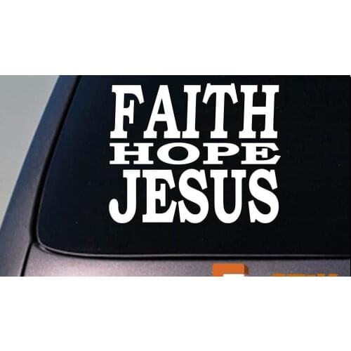FAITH HOPE JESUS Sticker decal christian god church love PREACH CROSS CHRISTMAS computer Sticker