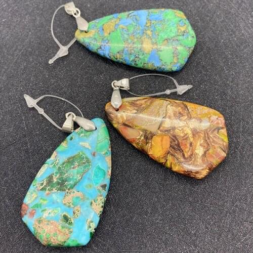 Wholesale Multicolor Drop Shape Pendant Turquoise Material for Jewelry Making DIY Handmade Accessories Beaded Decoration Fashion