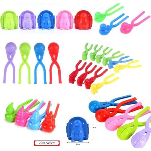 Winter Plastic Snowball Maker Clip Kids Outdoor Sand Snow Ball Mold Toys Fight Duck Snowman Clip Toy For Children