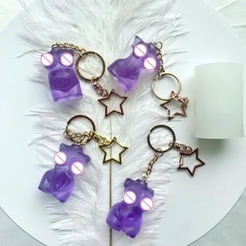 Crafts 3D Female Model Keychain Epoxy Resin Mold Pendant Casting Silicone Mould