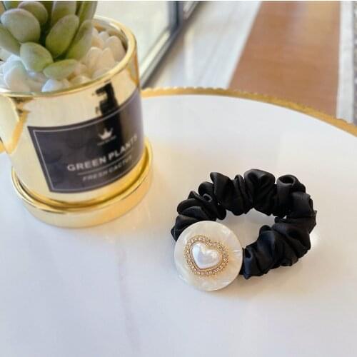 Luxury Heart-shaped Pearl Bridals Hair Accessories Elastic Hair Bands For Wedding Colored Rhinestone Pearl Headbands Wholesale