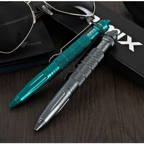 RIMIX Tungsten Steel Hitting Head Tactical Pen Self Defense Emergency Glass Breaker Pen With Replacement Core for Writing