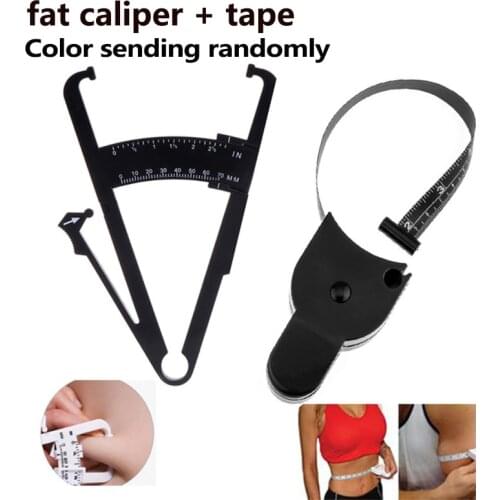 Health Care Skinfold Body Fat Caliper Body Fat Tester PLICOMETRO with body mass Tape with Measurement Chart Body Health Tool