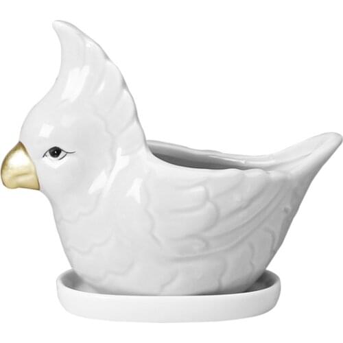 Vases Mini Flowerpot Cute Cartoon Animal Cow Shaped Parrot-shaped Cacti For Succulent Cactus Desktop Ceramics Planters