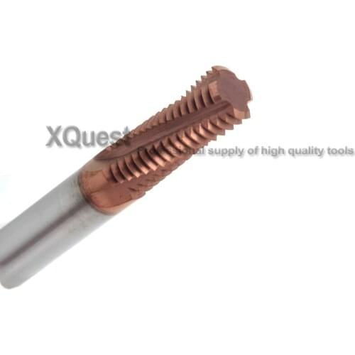 XQuest HRC60 Solid Carbide Thread Milling Cutter M3X0.5 M4X0.7 M5X0.8 M6X1 spiral Thread Mills Cutters M8X1.25 M10X1.5 M12X1.75
