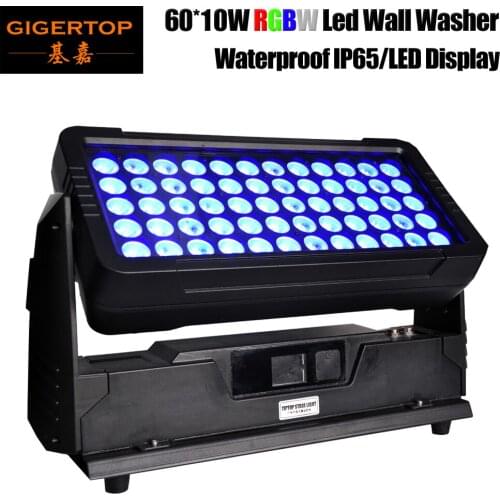 TIPTOP TP-W6010 High Brightness Waterproof 60 x 10W RGBW Led Wall Washer Light Stand Flash Lighting Tyanshine Leds EU/US/AU Plug