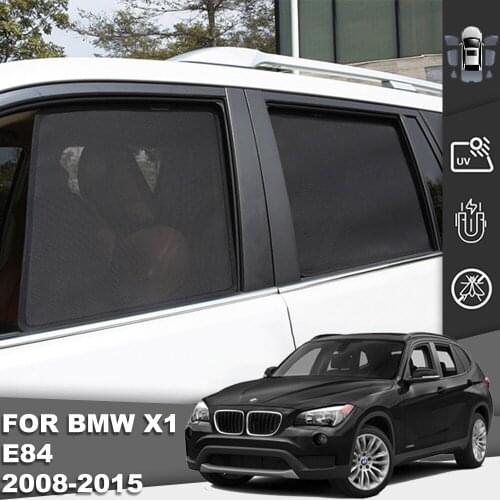 Magnetic Car Sunshade Front Windshield Door Mesh Frame Curtain For BMW X1 E84 2008-2015 Folding Side Window Sun Visor Protector