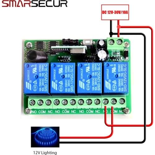 Wireless Remote Control Smart 4CH Wireless Relay Output for G90B G90B plus S2G S2W S1 G90E