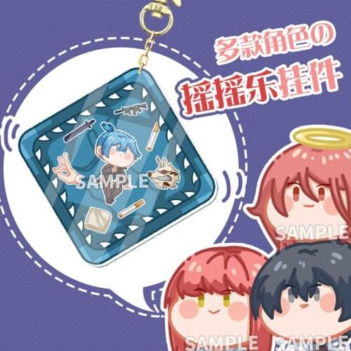 Anime Chainsaw Man Yoshida Denji Makima Angel Devil Creative Keychain Keyrings Acrylic Double Sided Backpack Pendant Xmas Gifts