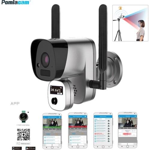 Fast Shipping DHL 1080P WiFi human temperature detection face recognition thermal camera detection fever Detection cameras