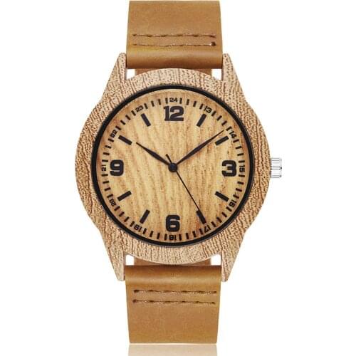Animal Imitate Deer Wood Watch Men Women Couple Wristwatch Imitation Wooden Watches Acrylic Case Lover Brown Wrist Clock Reloj