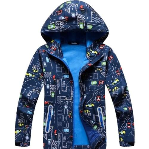 Waterproof Outfit Child Tech coat Warm Baby Boys Girls Soft Shell Jackets Children Outerwear Kids Windbreaker For 5-14 Years Old