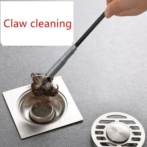 Drain Hose Metal Wire Drain Cleaner Sticks Clog Remover Cleaning Tools 23.6 Inch Spring Pipe Dredging Household For Kitchen Sink