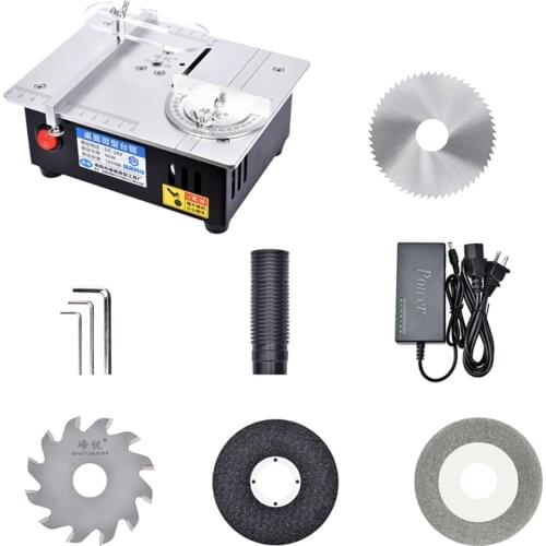 Electric Precision Micro Table Saw DIY Desktop Cutting Saw Acrylic PCB Desktop Cutter Aluminum Alloy Model Chainsaw 5000RPM