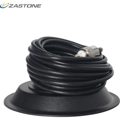 Zastone 13CM magnet & 5M feeder cable Walkie Talkie Accessories PL259 Magnetic Antenna Base For Car Walkie Talkie Mobile radio