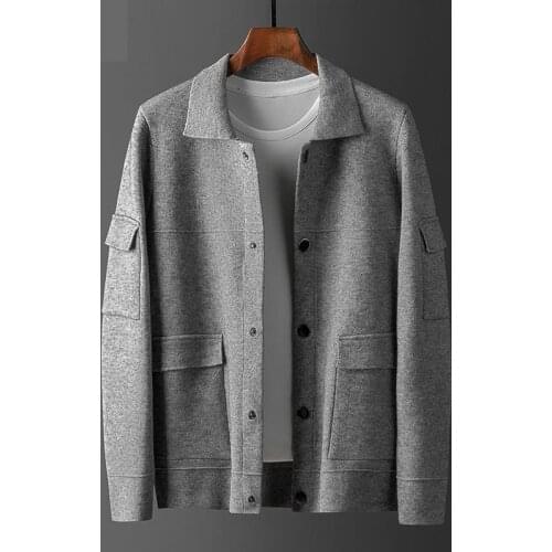 2021 classic Autumn Coat Men Fashion Jacket Sweater Cardigan Single Breasted Casual Thick Computer Knitted Size M L XL 2XL 3XL