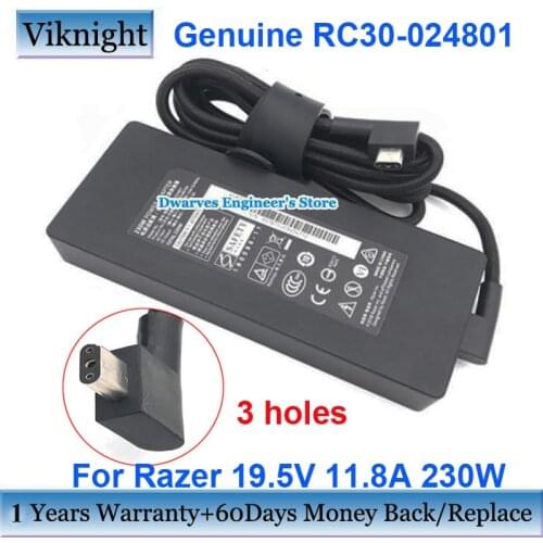 Genuine RC30-024801 AC Power Adapter For Razer Blade 15 RZ09-03006E92 RZ09-02386W92 19.5v 11.8A 230W gaming Laptop Adapter