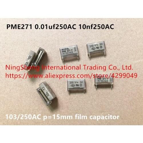 Original new 100% PME271 0.01uf250AC 10nf250AC 103/250AC p=15mm film capacitor (Inductor)