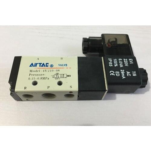 Air Solenoid Valves 4V210-08 2 Position 5 Port 1/4" Pneumatic Control Valve